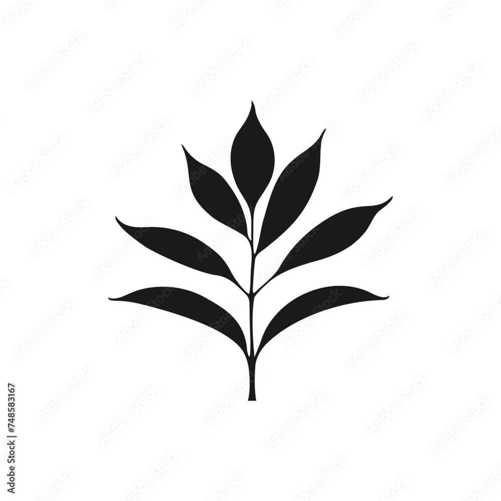 Leaf, plant. Foliage icon flat style isolated on white background. Vector illustration Leaf, plant. Foliage icon flat style isolated on white background. Vector illustration