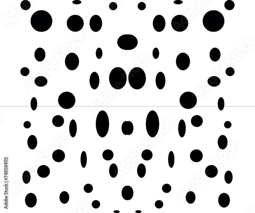 black and white background with dots