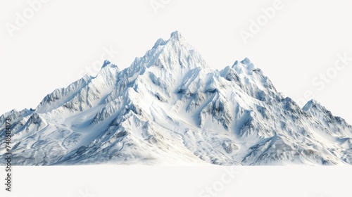 A picturesque view of a snow covered mountain. Suitable for travel and nature concepts