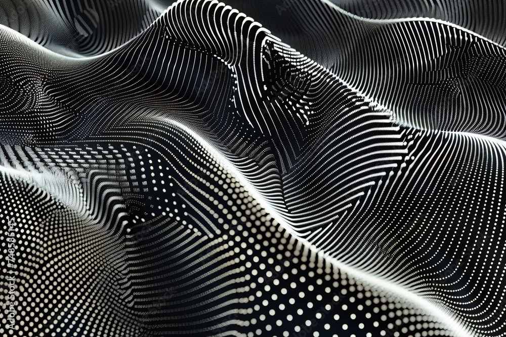 Abstract Dot Waves in Black