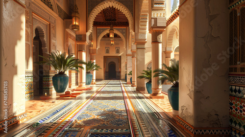 Beautiful architecture in Moroccan style. © Rover