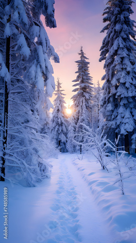 Winter Calmness: Snowy Serenity | Generative AI	
