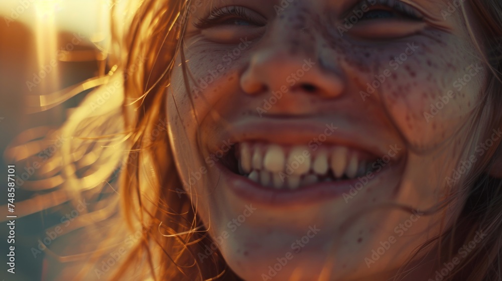 Close up of a woman with freckles, suitable for beauty and skincare concepts Close up of a woman with freckles, suitable for beauty and skincare concepts