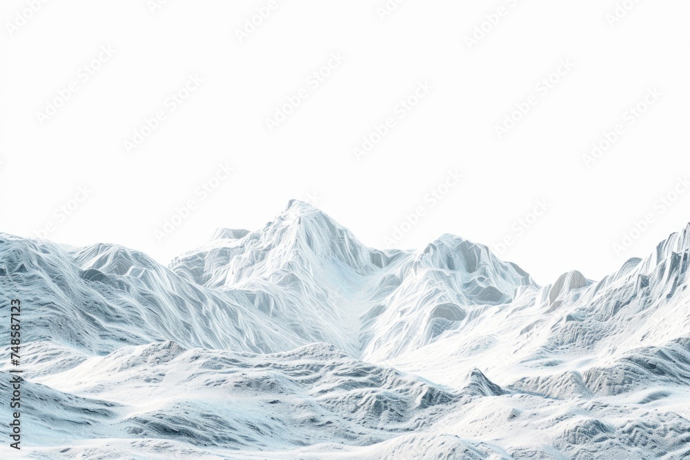 Obraz premium Snowboarder in snowy mountain landscape, perfect for winter sports promotions