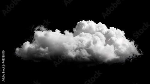 Soft and fluffy white cloud isolated on a transparent background. Use it to add a touch of beauty to your photos or designs.