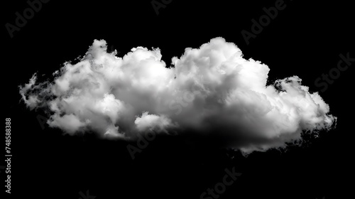 Soft and fluffy white cloud isolated on a transparent background. Use it to add a touch of beauty to your photos or designs.