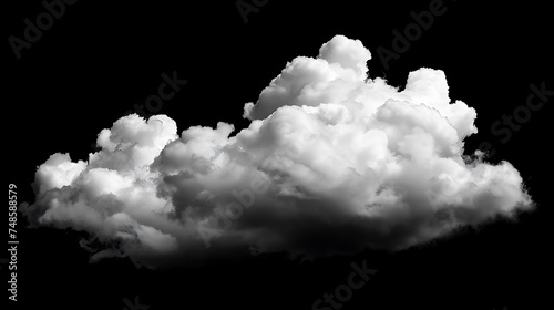 A large, fluffy cloud isolated on a transparent background. The cloud is white and has a soft, cotton-like texture.