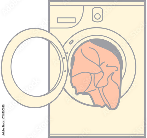 wash machine, laundry, pastel color