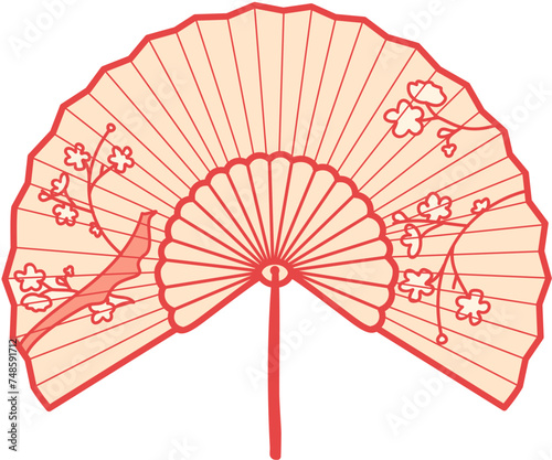chinese fan  pastel pink  hand fan  traditional air cooling