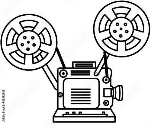 cinema, cinema camera, outline, video shooter