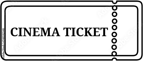 cinema ticket, booking, outline