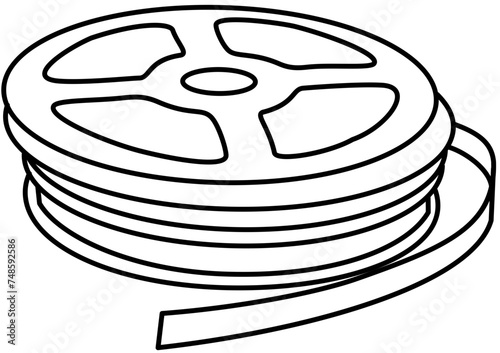 movie cinema, movie roll outline