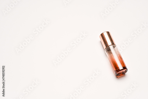 Perfume bottle on white background