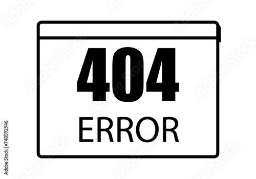 Icono negro de error 404 de pagina web.