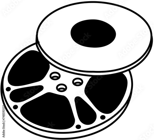 movie cinema, movie roll outline