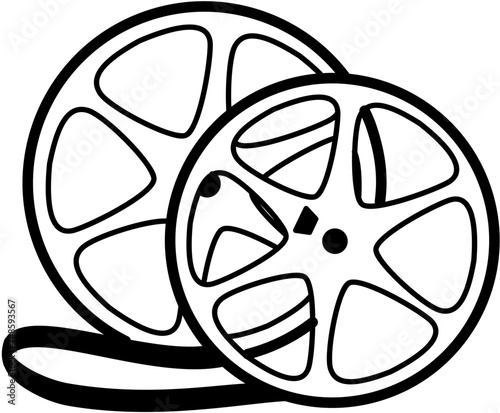 movie cinema, movie roll outline