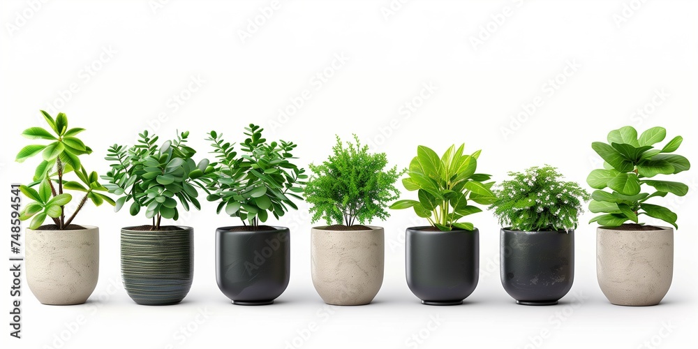Obraz premium Home plants on white background