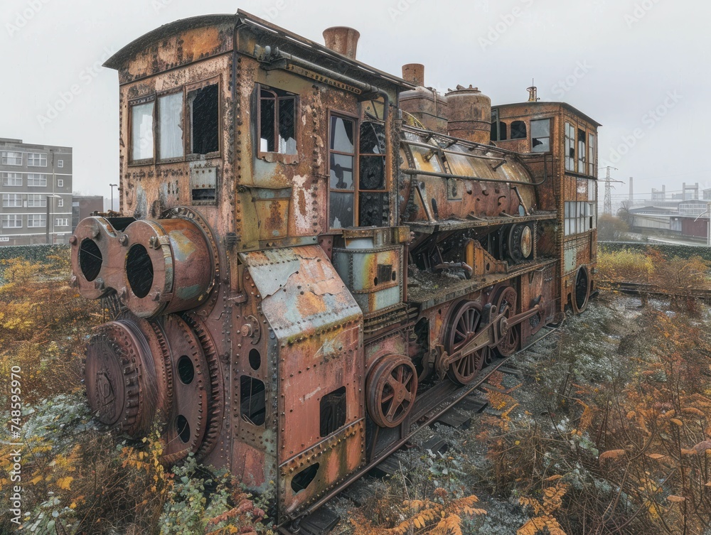 The skeletal remains of Iron and Steam Legacy, a monument to the steam ...