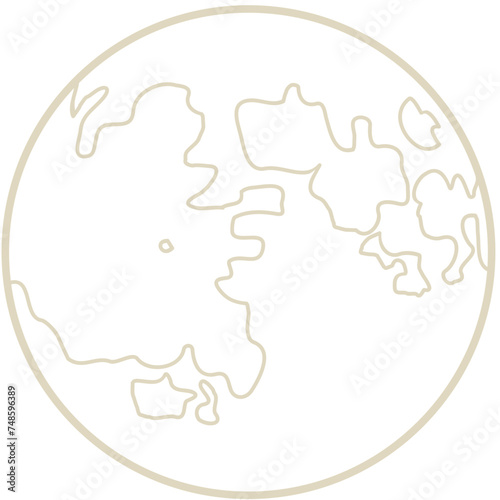 Moon planets, water, space view