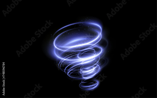 Vector tornado white, winter whirlwind white , light funnel white , swirling white lines light. Festive design element. Vector png.	
