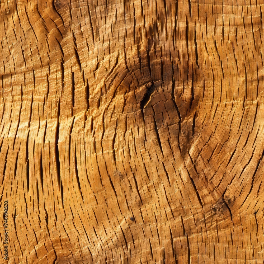 Fototapeta premium Detailed close-up photo of sandy beige tree bark texture with high-quality natural pattern
