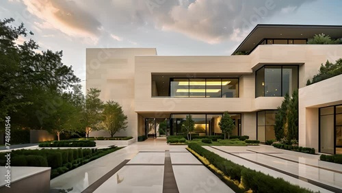 The understated beauty of this monolithic residence is evident in its clean and welldefined lines with a seamless exterior that creates a powerful and unified presence. photo