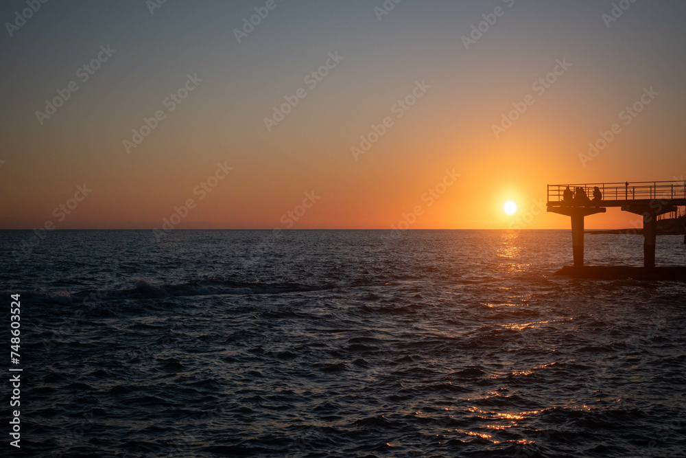 sunset on the beach