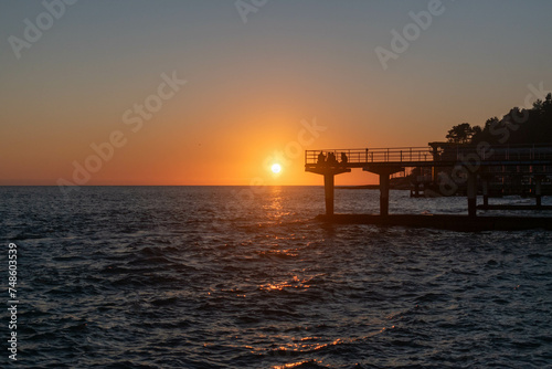 sunset at the pier