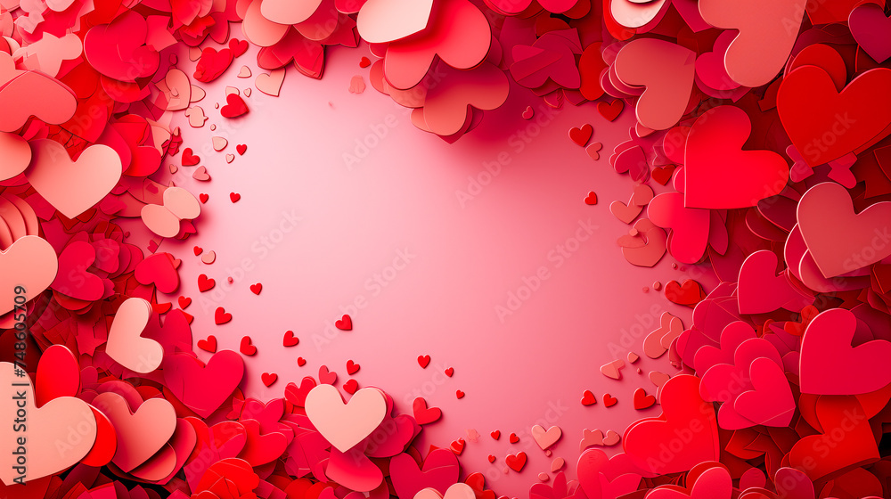 valentines day frame with hearts on a pink background, and a paper background and red, rounded shapes, simple designs, for love theme design valentines day frame with hearts on a pink background, and a paper background and red, rounded shapes, simple designs, for love theme design