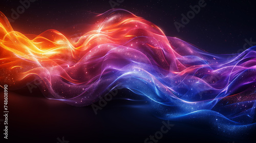 Dynamic Abstract Color Interplay. Red and blue hues in a dynamic abstract interplay.