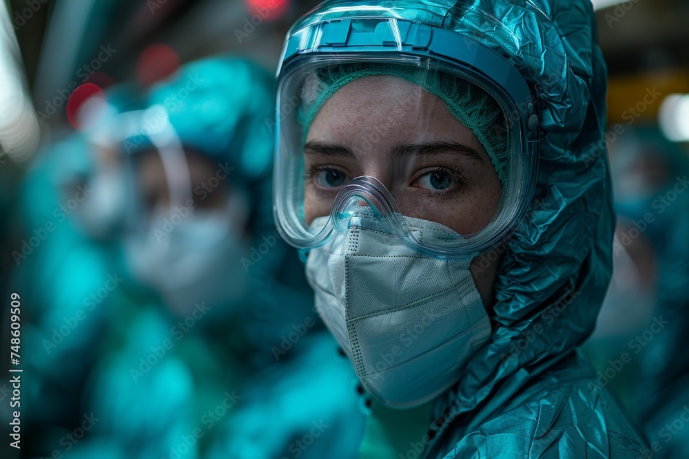 A dedicated doctor at the hospital provides care and protection during the virus outbreak. A dedicated doctor at the hospital provides care and protection during the virus outbreak.