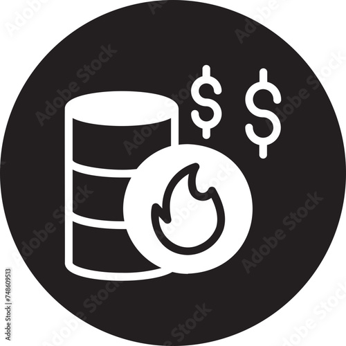 inflation glyph icon