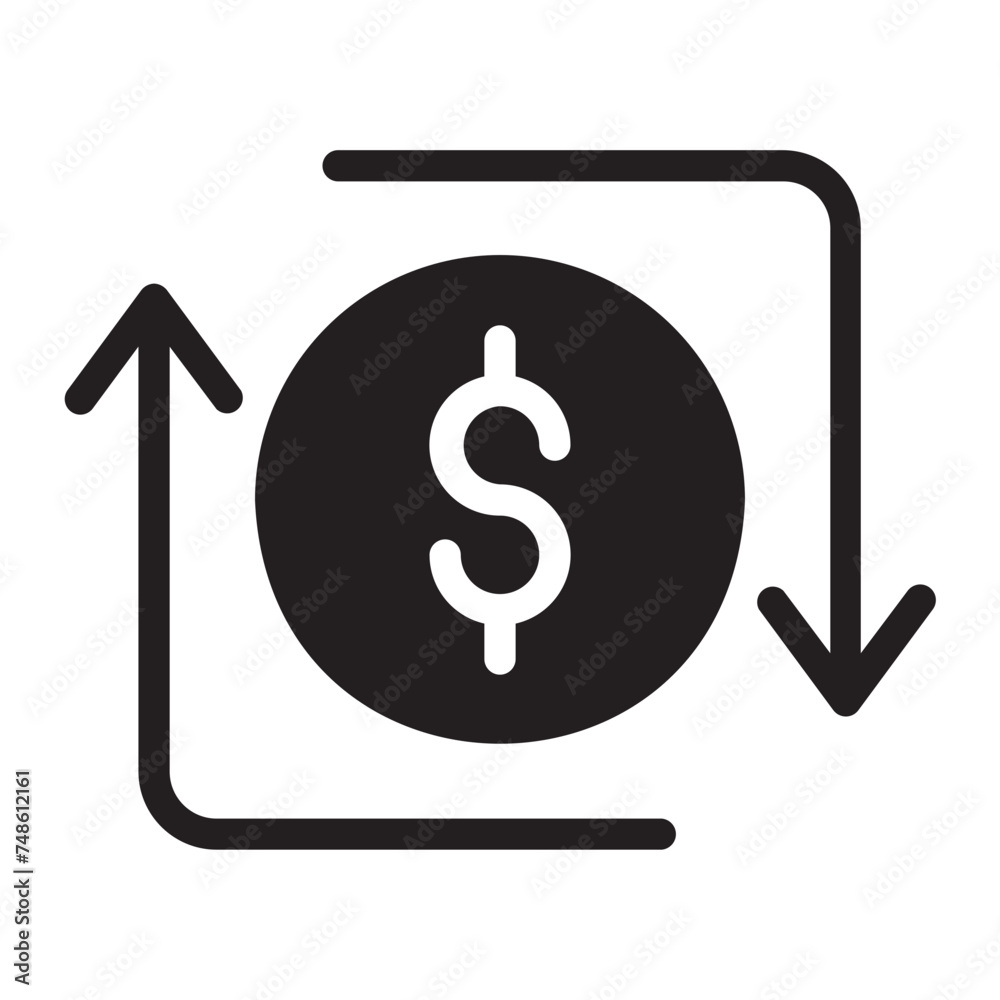 cash flow glyph icon cash flow glyph icon