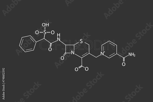 cefsulodin molecular skeletal chemical formula