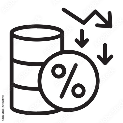 percentage line icon