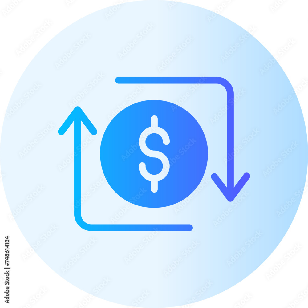 cash flow gradient icon cash flow gradient icon