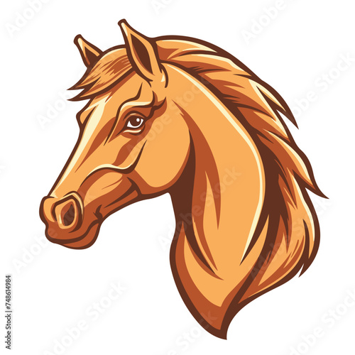 Horse image vector for logo. isolated on white background