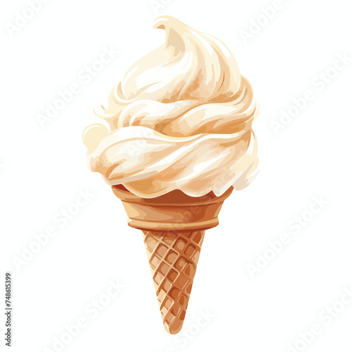 Ice Cream icon isolated on white background cartoon