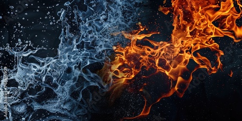 Meeting of fire and water. Immiscible  yet they mix. Generative AI