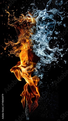 Meeting of fire and water. Immiscible, yet they mix. Generative AI