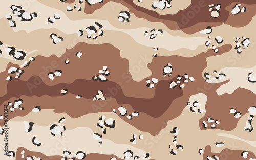 6dcu desert combat uniform camouflage for military dress with choco chip pattern seamless