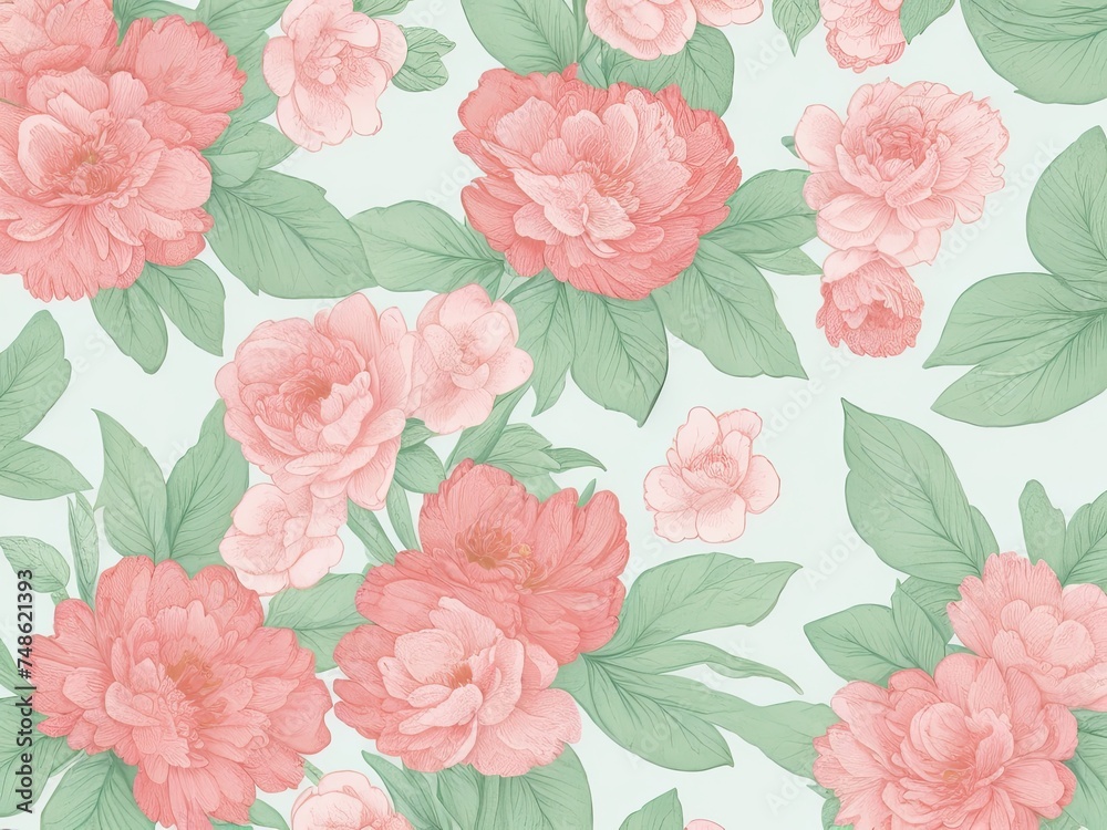 custom made wallpaper toronto digitalFree hand-drawn floral wallpaper in vector format
