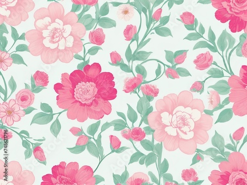 Free hand-drawn floral wallpaper in vector format