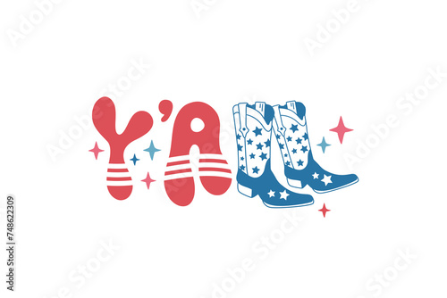 Y’all, 4th July SVG T shirt design