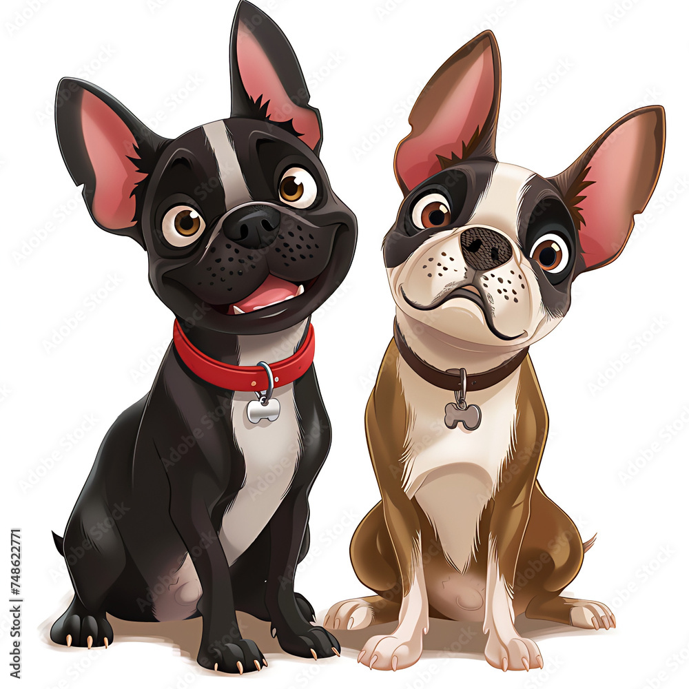 bulldog and dog bulldog and dog