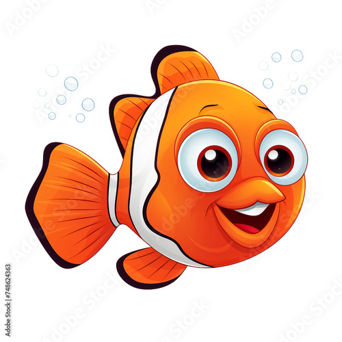 Clown Fish Clipart on a transparent background