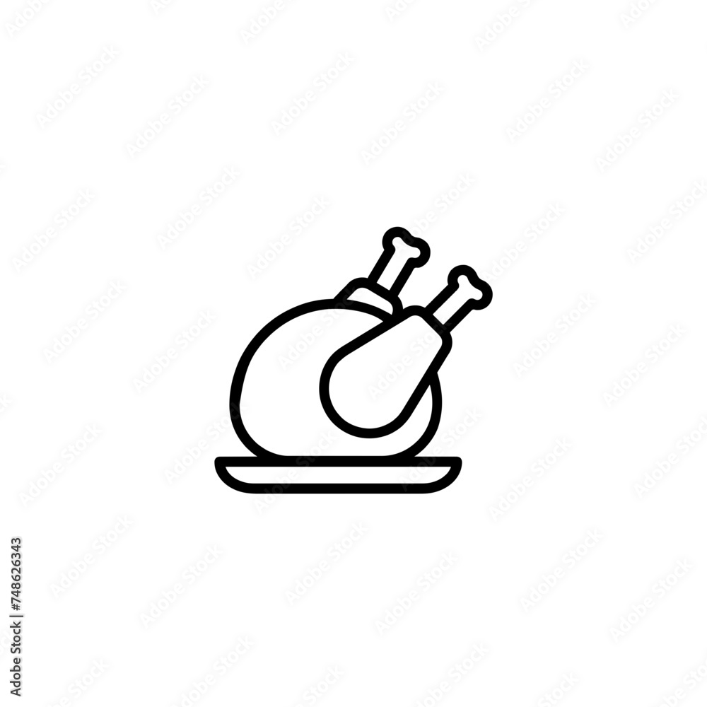 Chicken Icon for Restaurants and Food Stalls Chicken Icon for Restaurants and Food Stalls