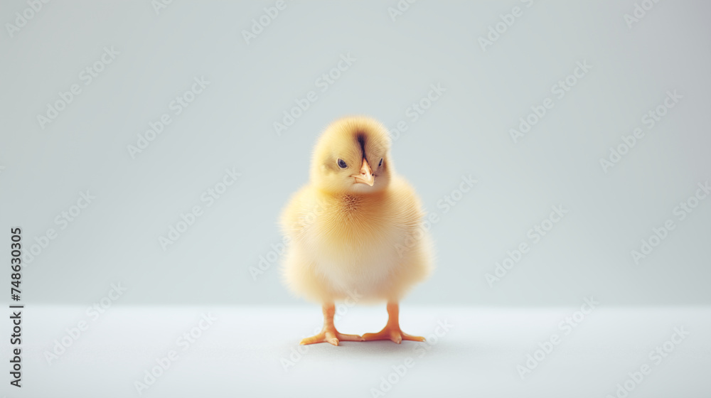 Baby Chick Close-Up. Generative AI. Baby Chick Close-Up. Generative AI.