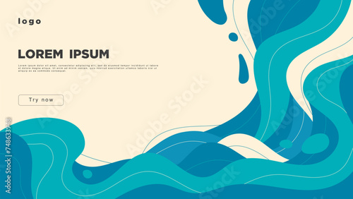 Abstract creative background with liquid elements in pastel colors.