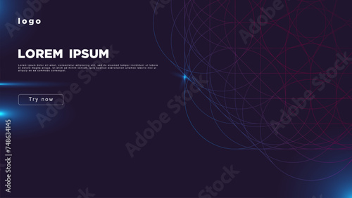 Laconic background in dark blue tones with a light flare.